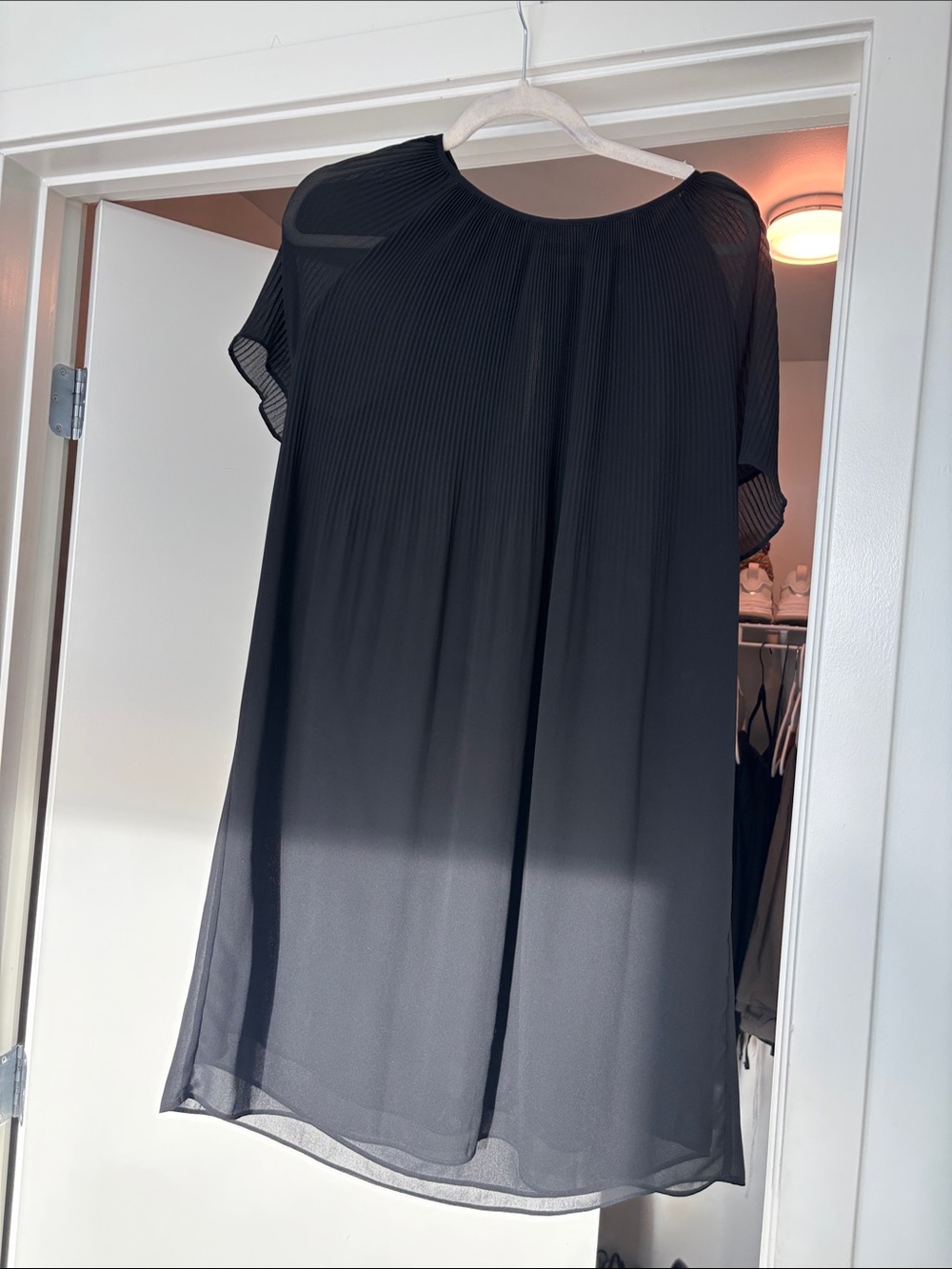 Michael Kors Black Pleated Midi Dress - Picture 3 of 4